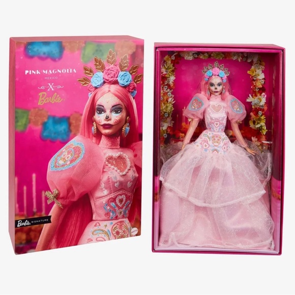 2023 Día De Muertos Barbie x Pink Magnolia Doll *NEVER OPENED* - Picture 1 of 6